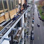 Structure pour l’agrandissement d’une terrasse au 6ème étage d’un immeuble. (Div-111)
